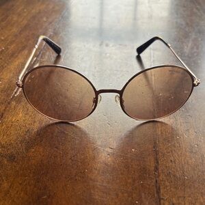 Michael Kors Round Metal Sunglasses in Brown and Gold